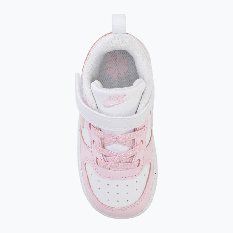 Scarpe per bambini Nike Court Borough Low Recraft white/pink foam 5