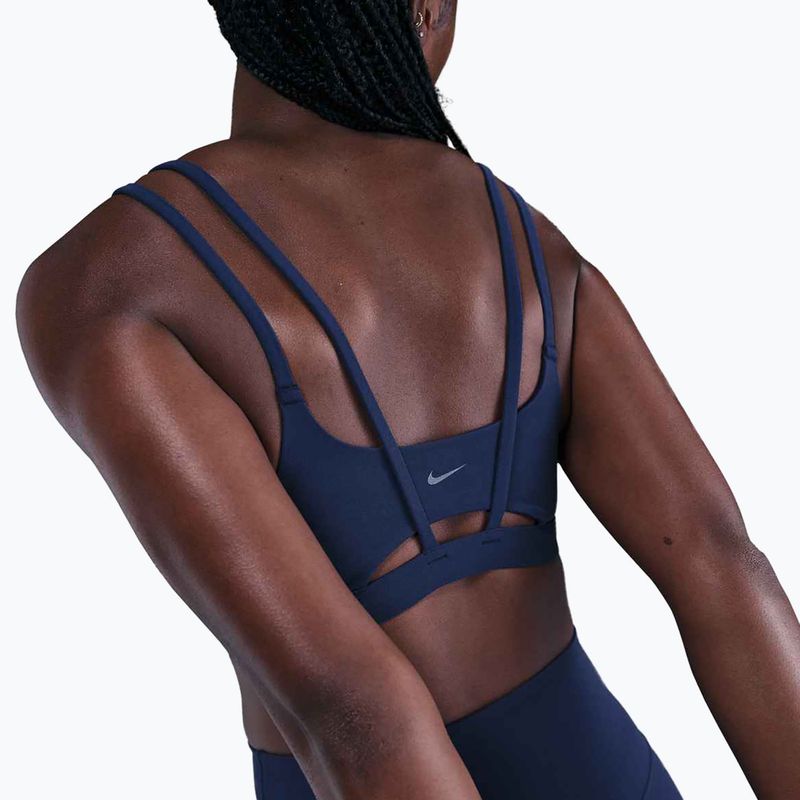 Reggiseno sportivo Nike Zenvy Strappy midnight navy/white 4