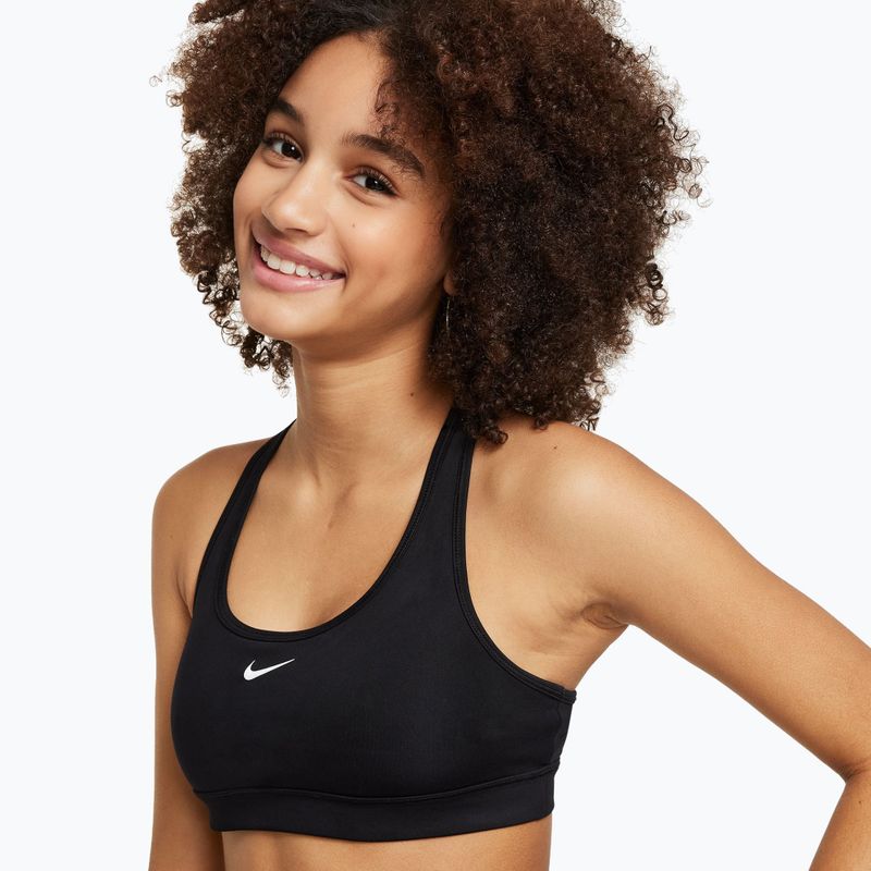 Reggiseno sportivo da bambina Nike Swoosh black/white 4