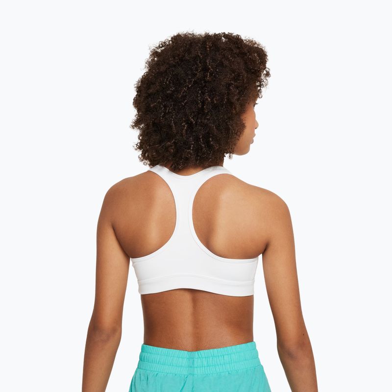 Reggiseno sportivo da bambina Nike Swoosh white/pure platinum 3
