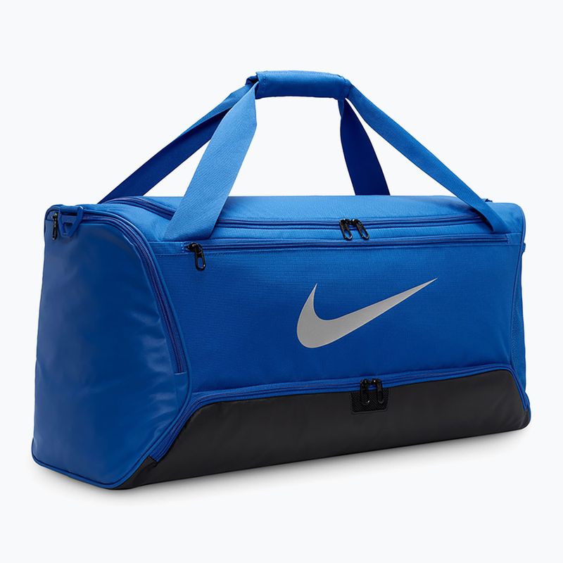 Borsa da allenamento Nike Brasilia 9.5 60 l blu reale/nero/argento metallizzato 4