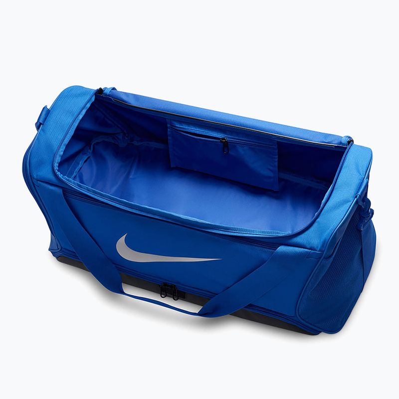 Borsa da allenamento Nike Brasilia 9.5 60 l blu reale/nero/argento metallizzato 6