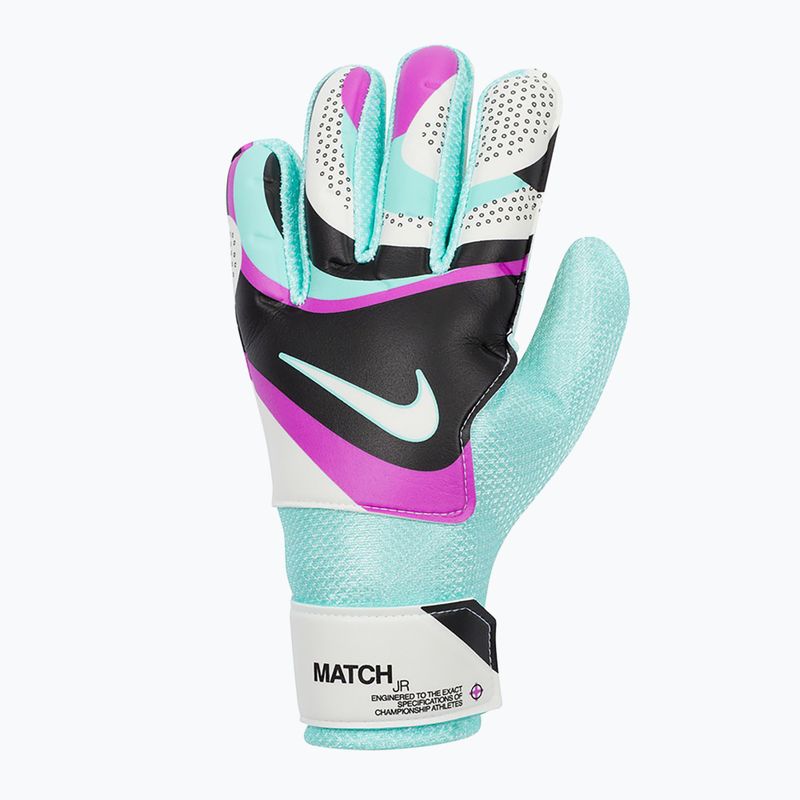 Guanti da portiere Nike Match da bambino nero/iper turchese/fucsia acceso 2