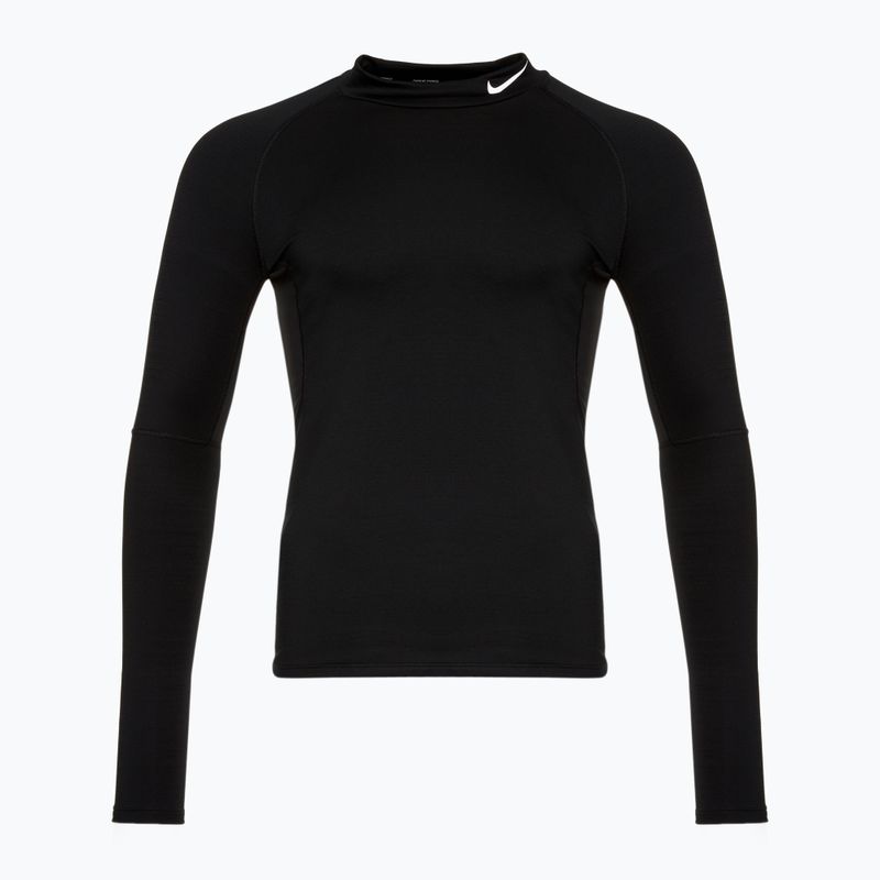 Maglia a maniche lunghe da allenamento Nike Pro Dri-Fit Warm bianco/nero da uomo