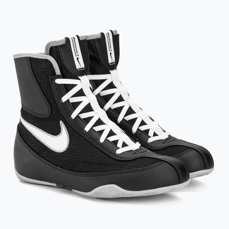 Nike Machomai 2 nero / bianco lupo grigio scarpe da boxe 4