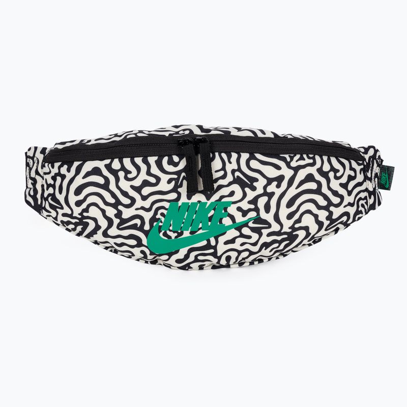 Marsupio Nike Heritage Waistpack 3 l nero/latte di cocco/verde stadio