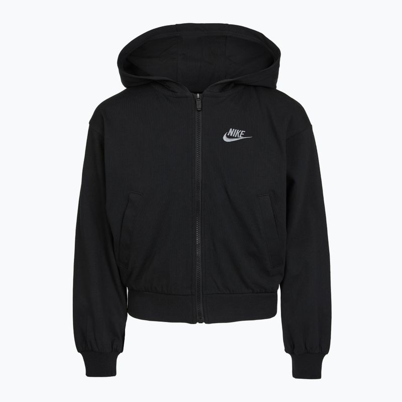 Felpa per bambini Nike Sportswear Full Zip Hoodie black/flat pewter 7