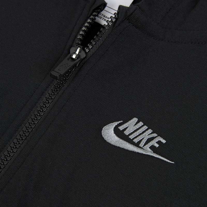 Felpa per bambini Nike Sportswear Full Zip Hoodie black/flat pewter 9