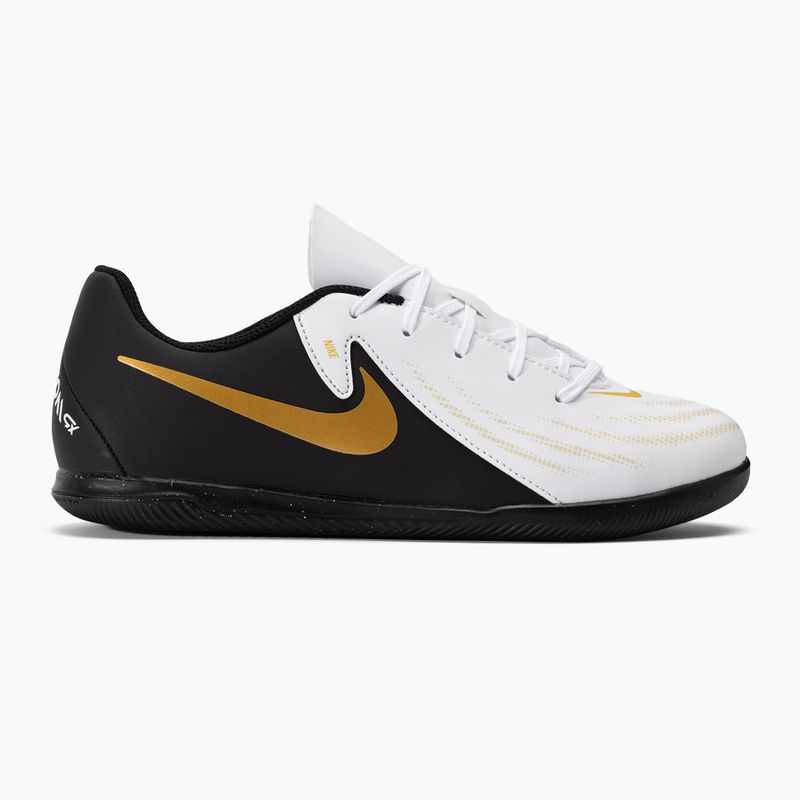 Nike Phantom GX II Club IC scarpe da calcio bianco/moneta oro metallico/nero 2