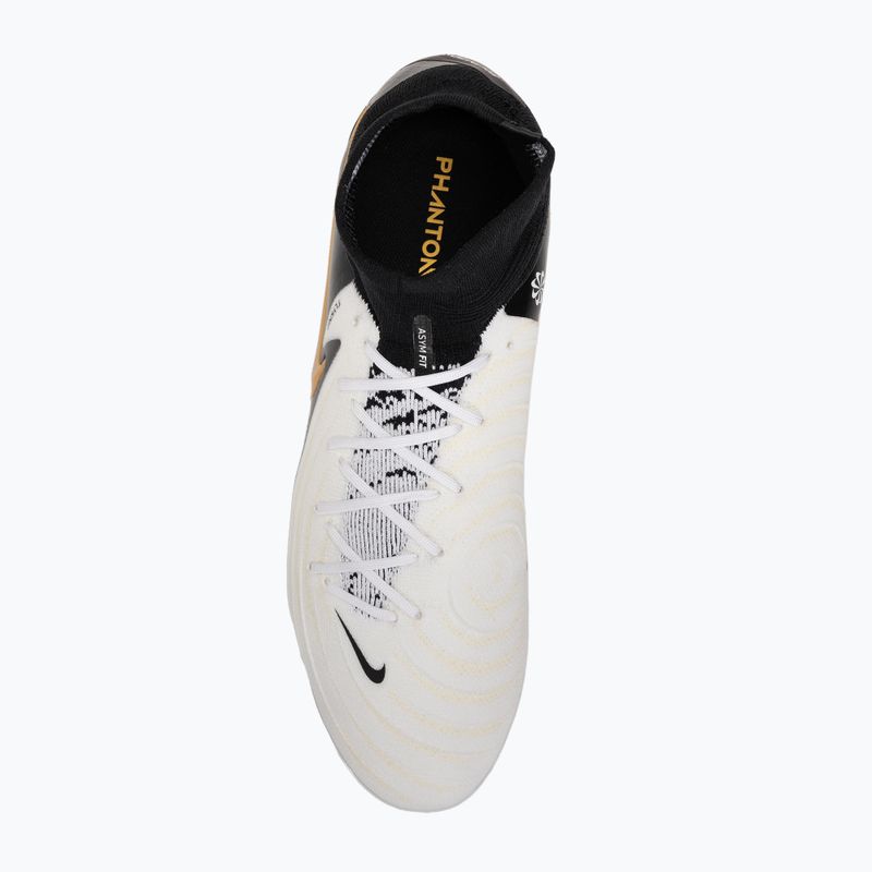 Uomo Nike Phantom Luna II Pro FG scarpe da calcio bianco / oro metallico coin / nero 5