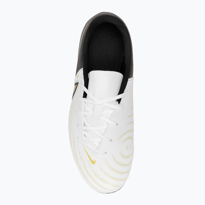 Scarpe da calcio Nike Phantom GX II Club FG/MG Junior bianco/oro metallizzato/nero per bambini 5