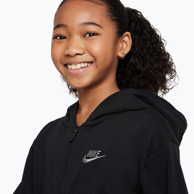 Felpa per bambini Nike Sportswear Full Zip Hoodie black/flat pewter 4