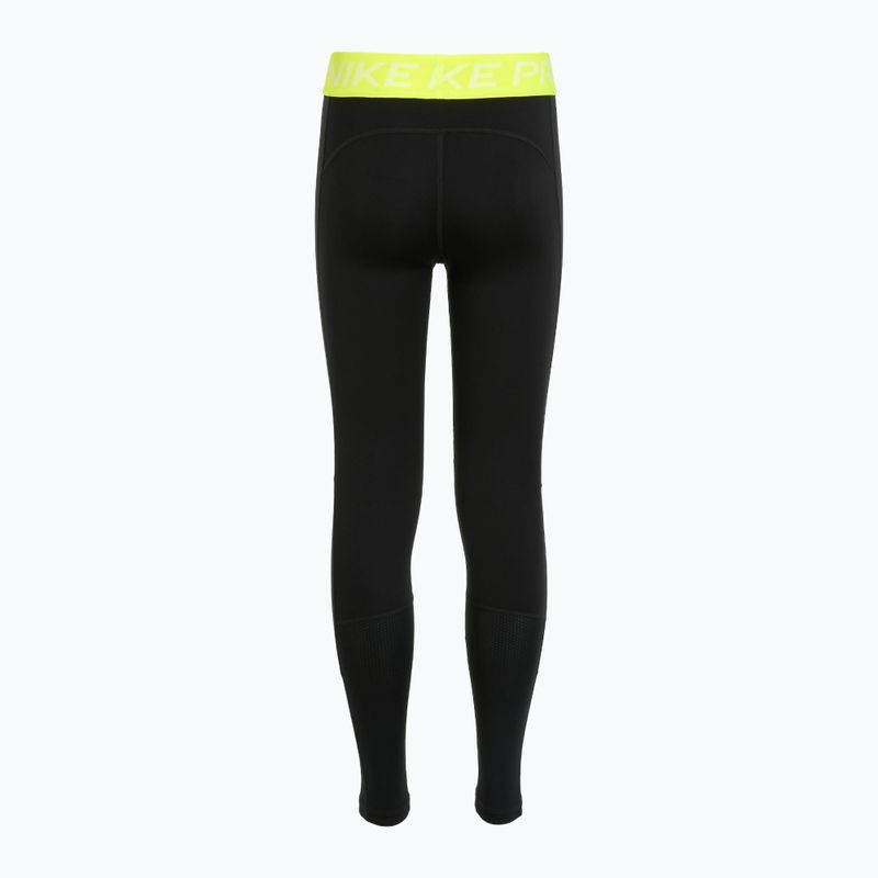 Leggings Nike Pro Dri-FIT comet nero/volt/bianco da bambino 7