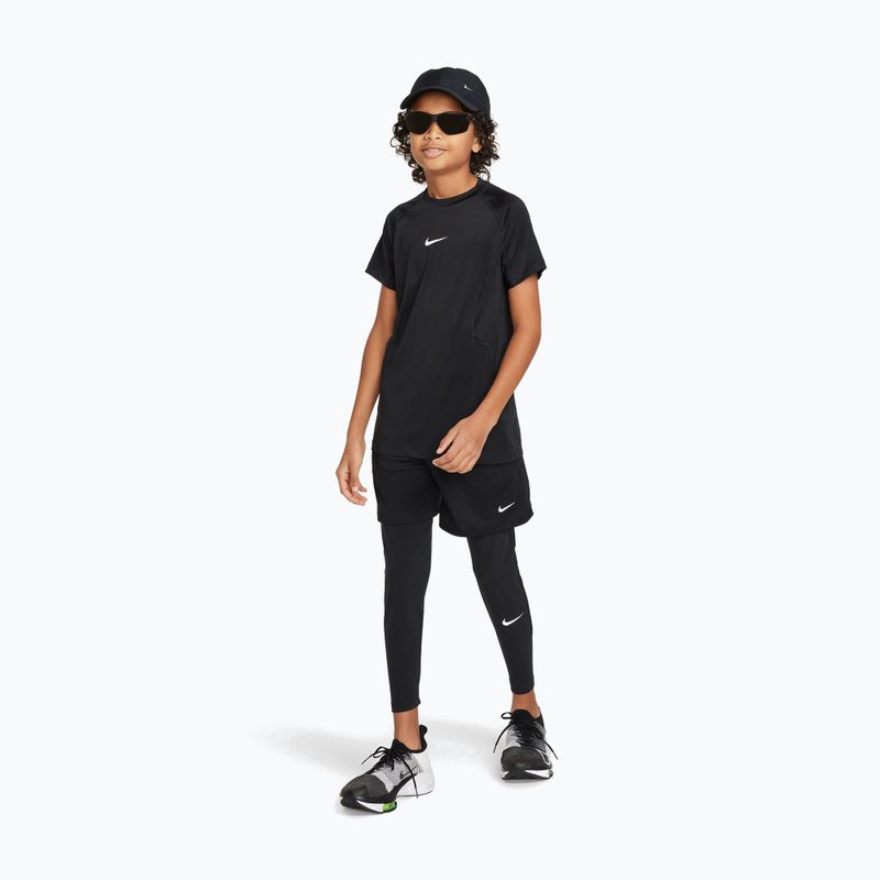 Leggings da bambino Nike Pro Dri-FIT black/black/white 2