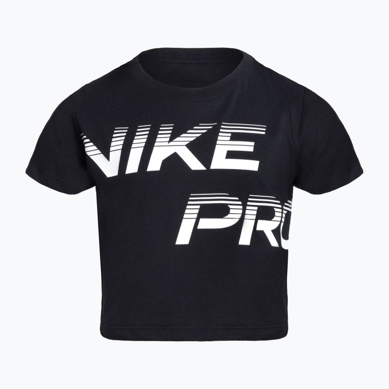 Maglietta Nike Pro Dri-Fit Cropped da bambino nero