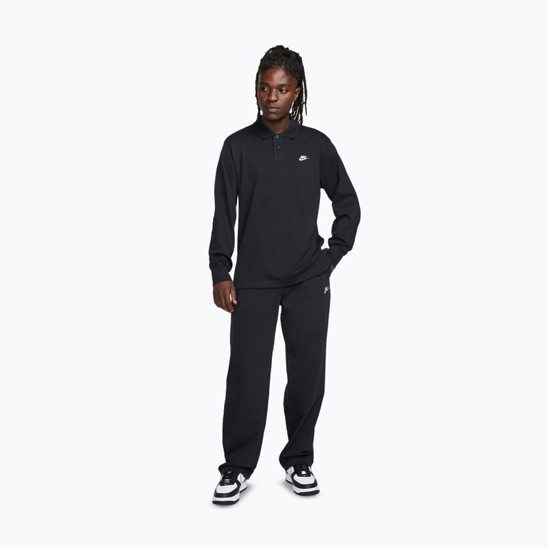 Pantaloni da uomo Nike Sportswear Club Knit Open-Hem black/white 2
