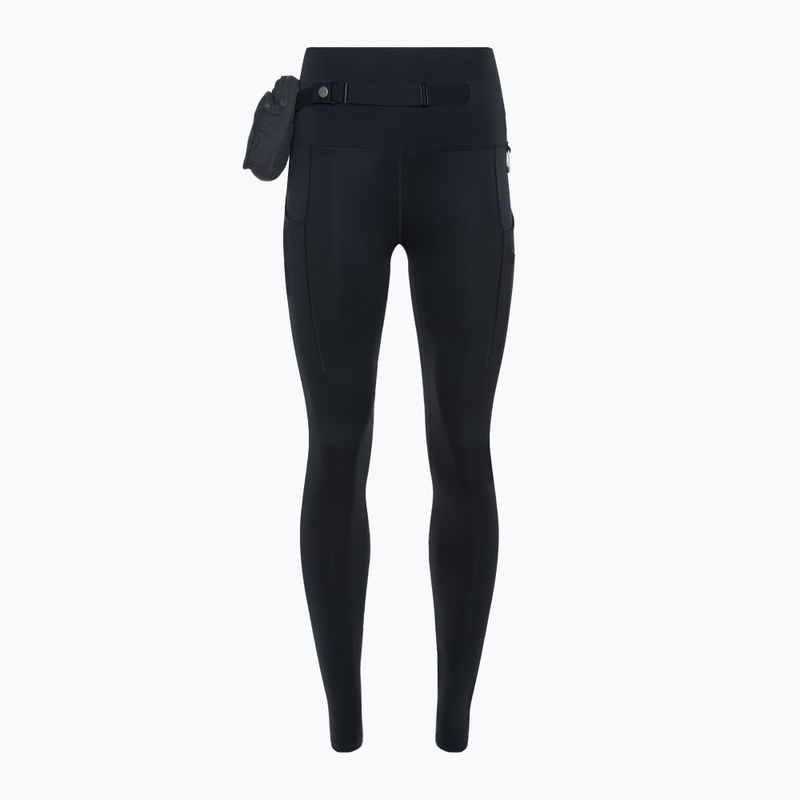 Leggings donna Nike Trial Go a vita alta 7/8 nero/grigio fumo scuro/grigio fumo scuro