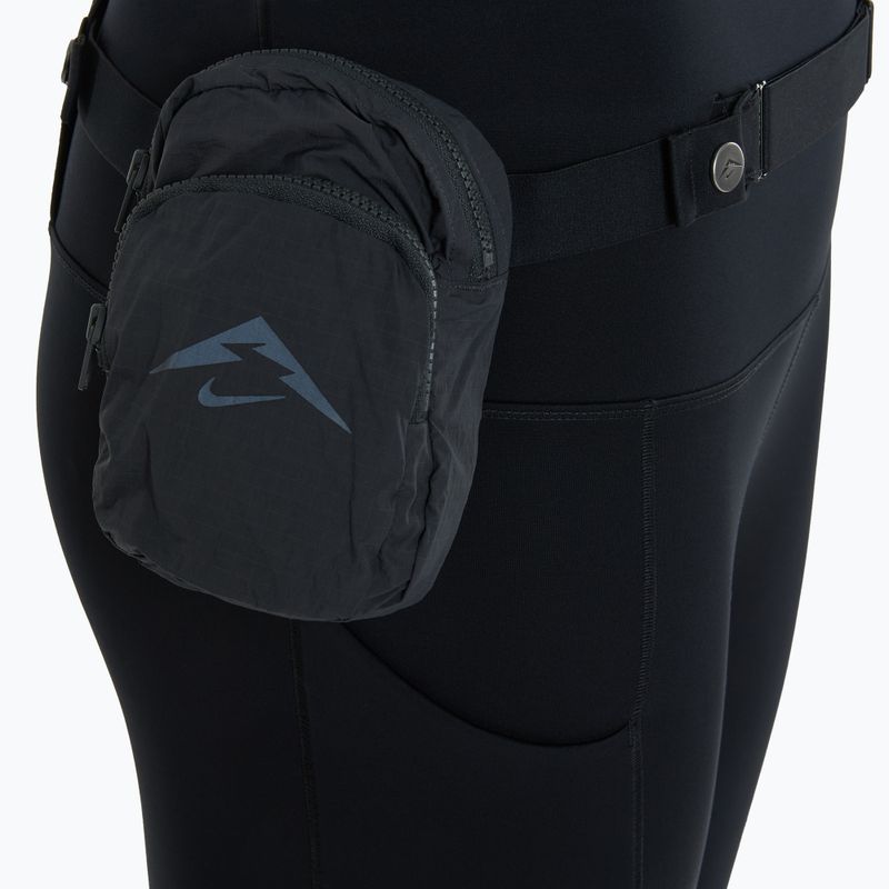 Leggings donna Nike Trial Go a vita alta 7/8 nero/grigio fumo scuro/grigio fumo scuro 4