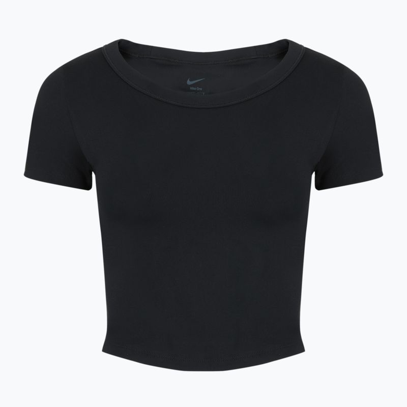 Maglietta da allenamento da donna Nike One Fitted Dri-Fit Cropped Top nero 7