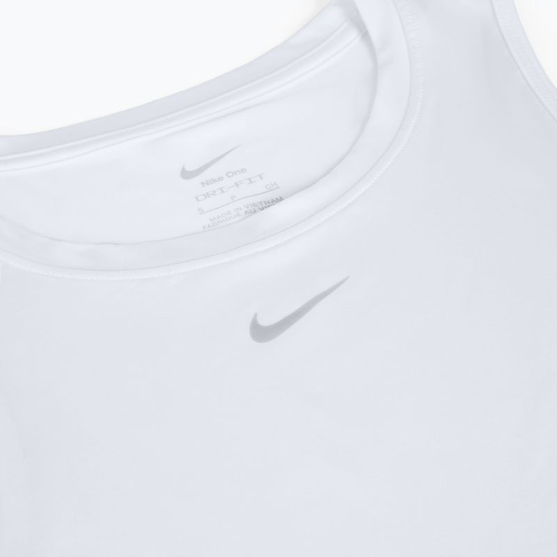 Maglietta da allenamento da donna Nike One Classic Dri-Fit Cropped Tank bianco 8