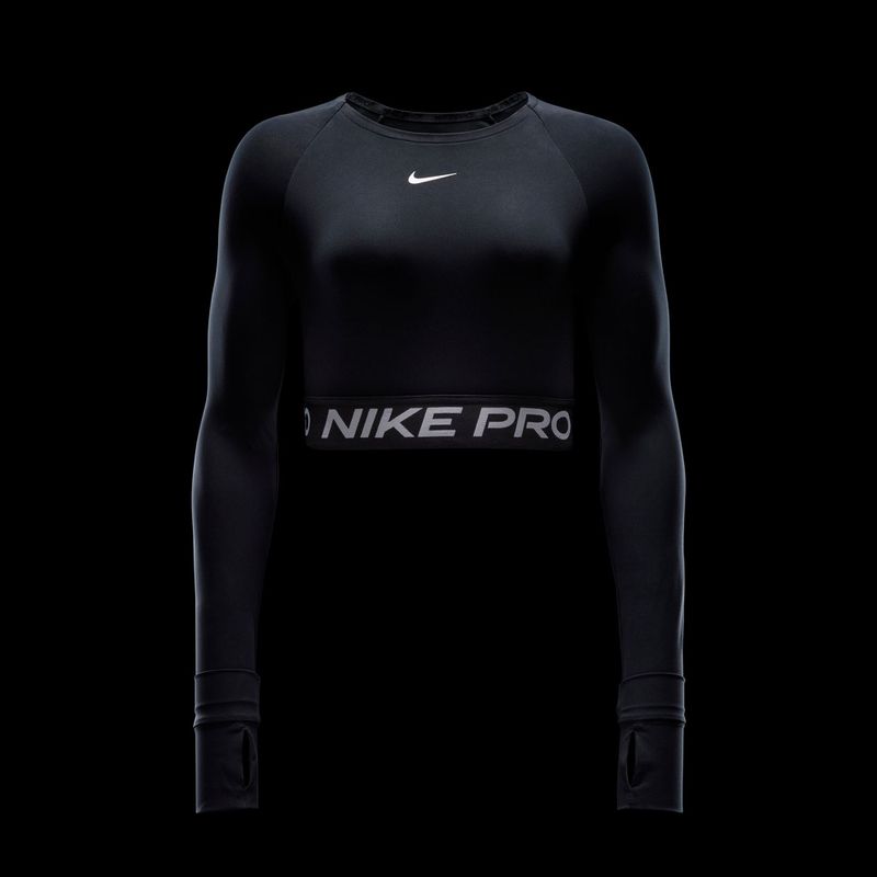 Maniche lunghe da allenamento da donna Nike Pro 365 Dri-Fit nero/bianco 5