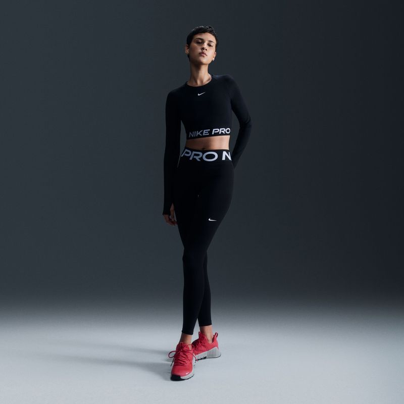 Maniche lunghe da allenamento da donna Nike Pro 365 Dri-Fit nero/bianco 7