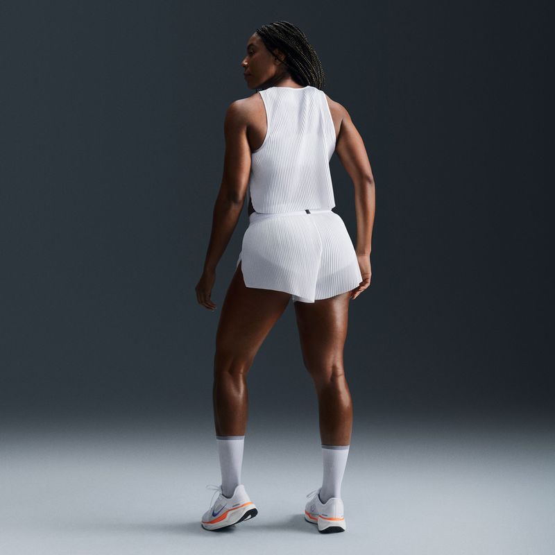 Pantaloncini da running donna Nike AeroSwift Dri-Fit ADV Mid-Rise 3" white/black 3