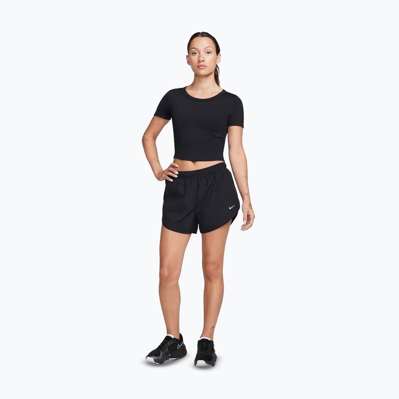 Maglietta da allenamento da donna Nike One Fitted Dri-Fit Cropped Top nero 2