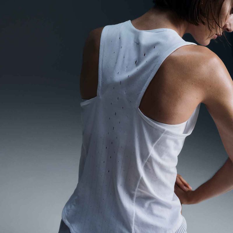 Maglia da corsa Nike AeroSwift Dri-Fit ADV Donna bianco/nero/nero 5