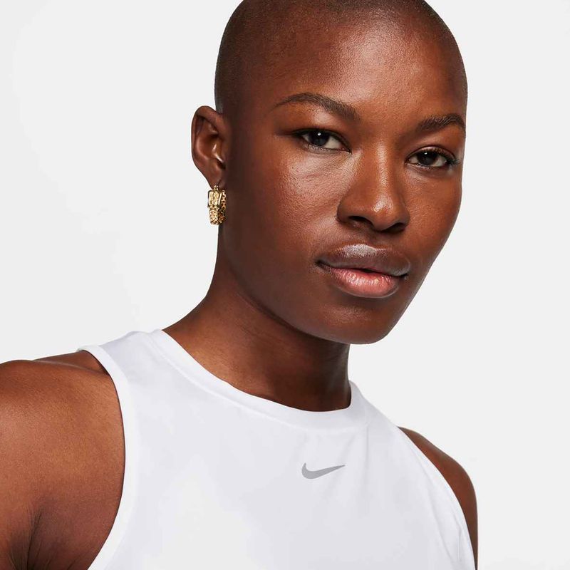 Maglietta da allenamento da donna Nike One Classic Dri-Fit Cropped Tank bianco 4