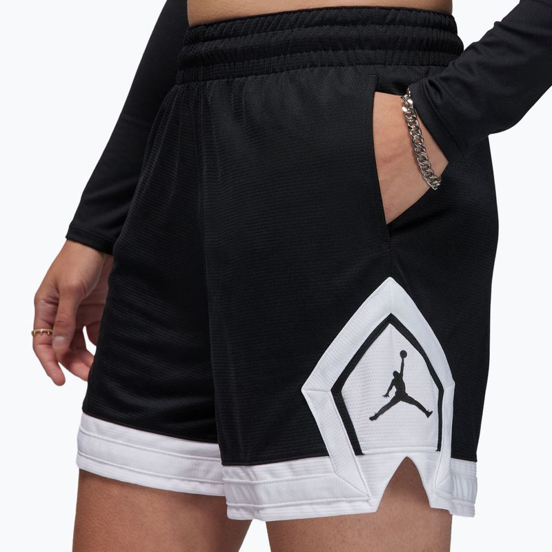 Pantaloncini da basket da donna Nike Jordan Sport Diamond 4" black/white/white/black 5