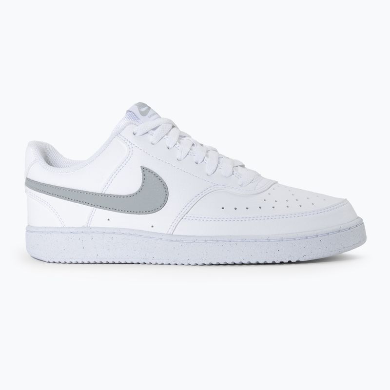 Scarpe da uomo Nike Court Vision Low Next Nature bianco/grigio fumo chiaro 3