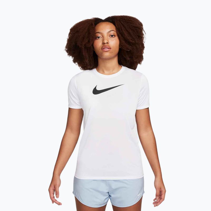 Maglietta da allenamento Nike Dri-Fit bianca/nera da donna