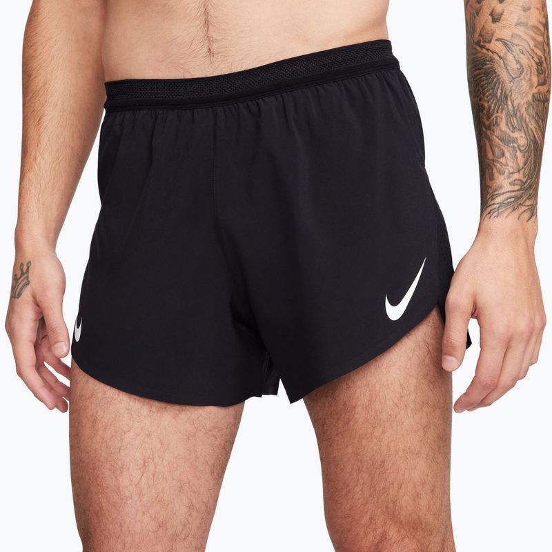 Pantaloncini da corsa uomo Nike AeroSwift Dri-Fit ADV 4" Black/Summit White 3