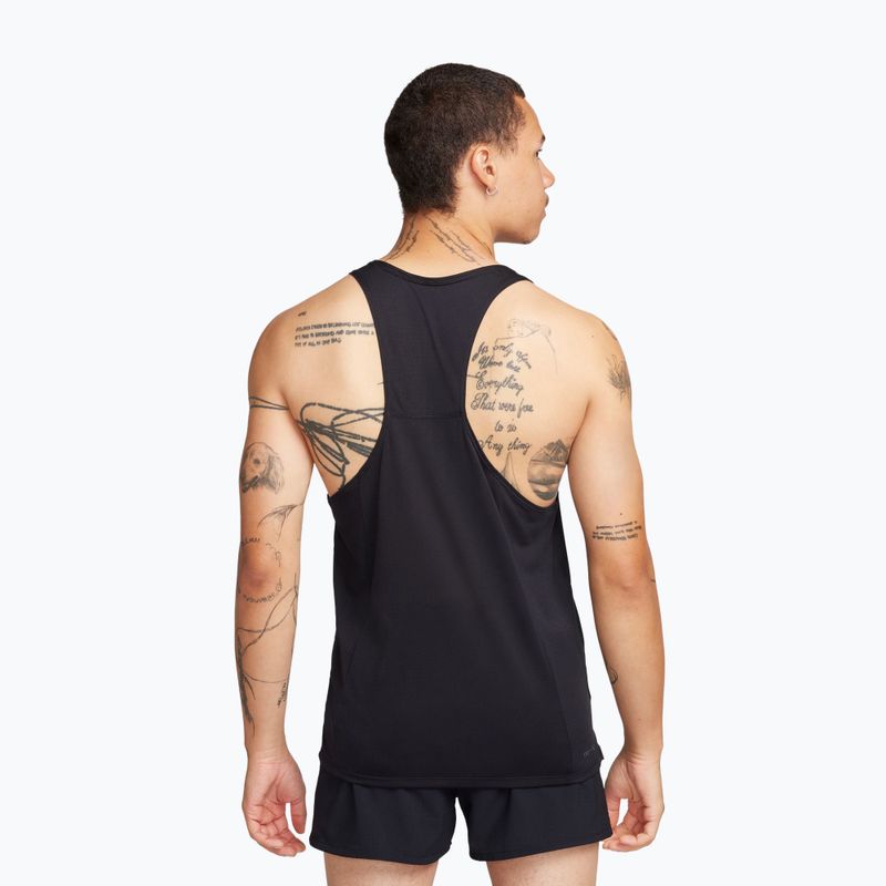 Canotta da corsa da uomo Nike Fast Dri-Fit nero 3