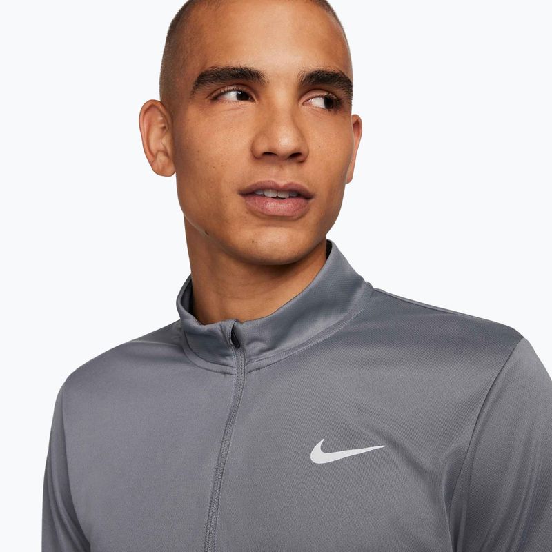 Felpa running uomo Nike Pacer Dri-Fit 1/2 Zip smoke grey 4