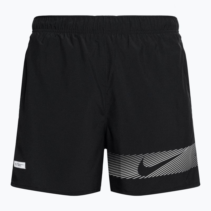 Pantaloncini da uomo Nike Challenger Flash Dri-Fit 5" Slip-Lined nero/nero/nero