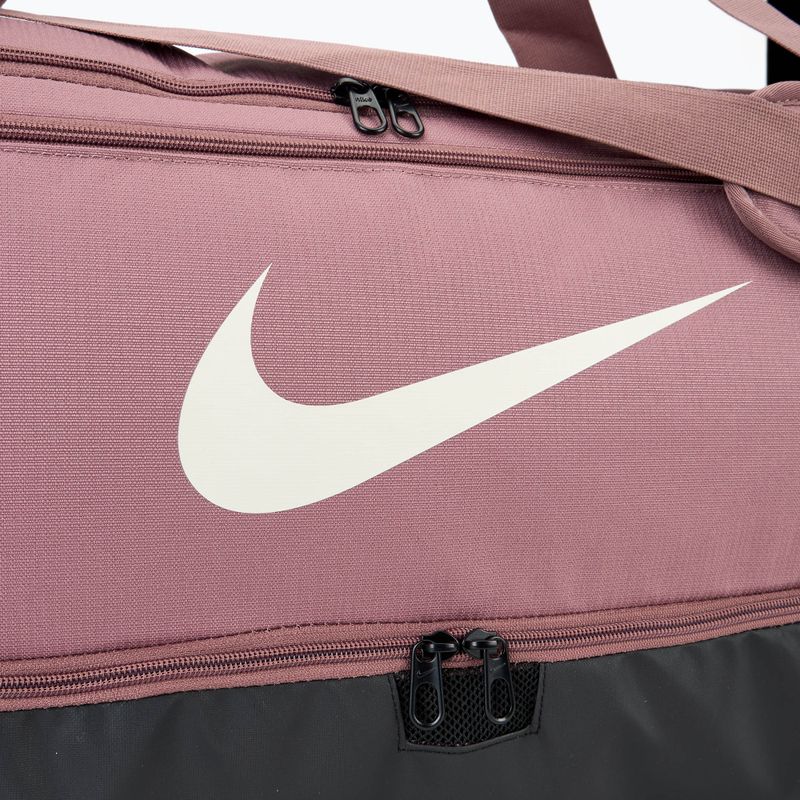 Nike Brasilia 9,5 60 l borsa da allenamento smokey malva / nero / marrone chiaro orewood 4