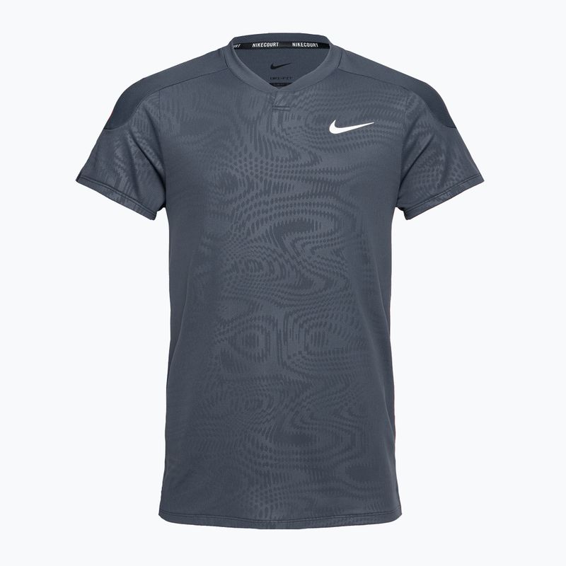 Maglietta da tennis Nike Court Dri-Fit Slam da uomo blu tuono/bianco