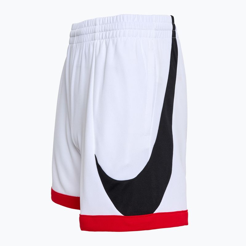 Pantaloncini da allenamento Nike Dri-Fit Multi+ da bambino bianco/nero/rosso university 3