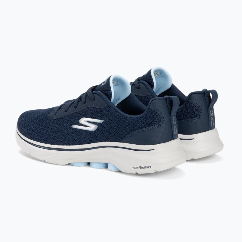 Scarpe SKECHERS Go Walk 7 Clear Path donna navy/bianco/blu chiaro 4