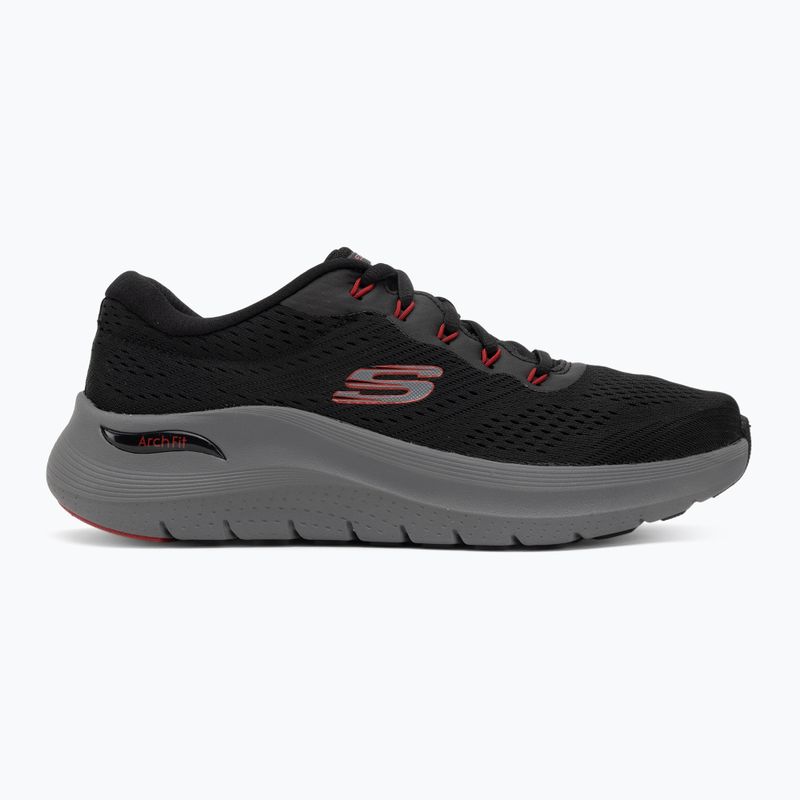 SKECHERS scarpe da uomo Arch Fit 2.0 nero/rosso 2
