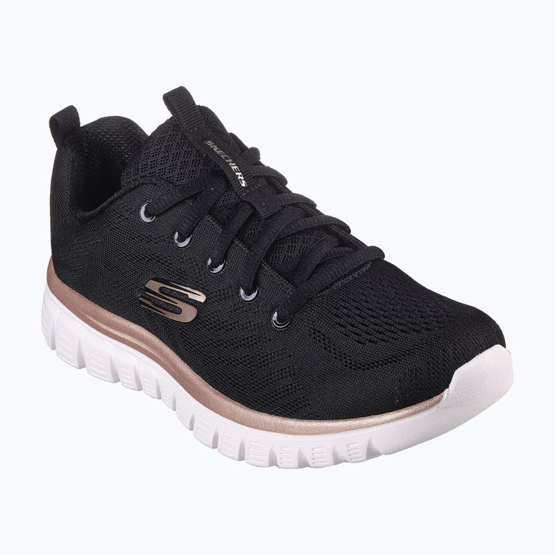 SKECHERS Graceful Get Connected nero/oro scarpe da donna 8