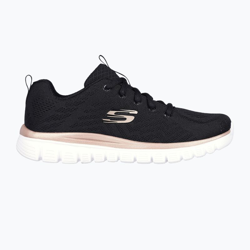 SKECHERS Graceful Get Connected nero/oro scarpe da donna 9