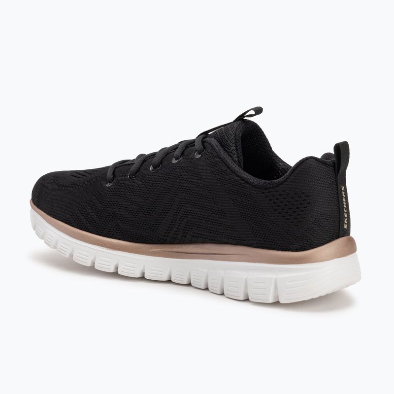SKECHERS Graceful Get Connected nero/oro scarpe da donna 3