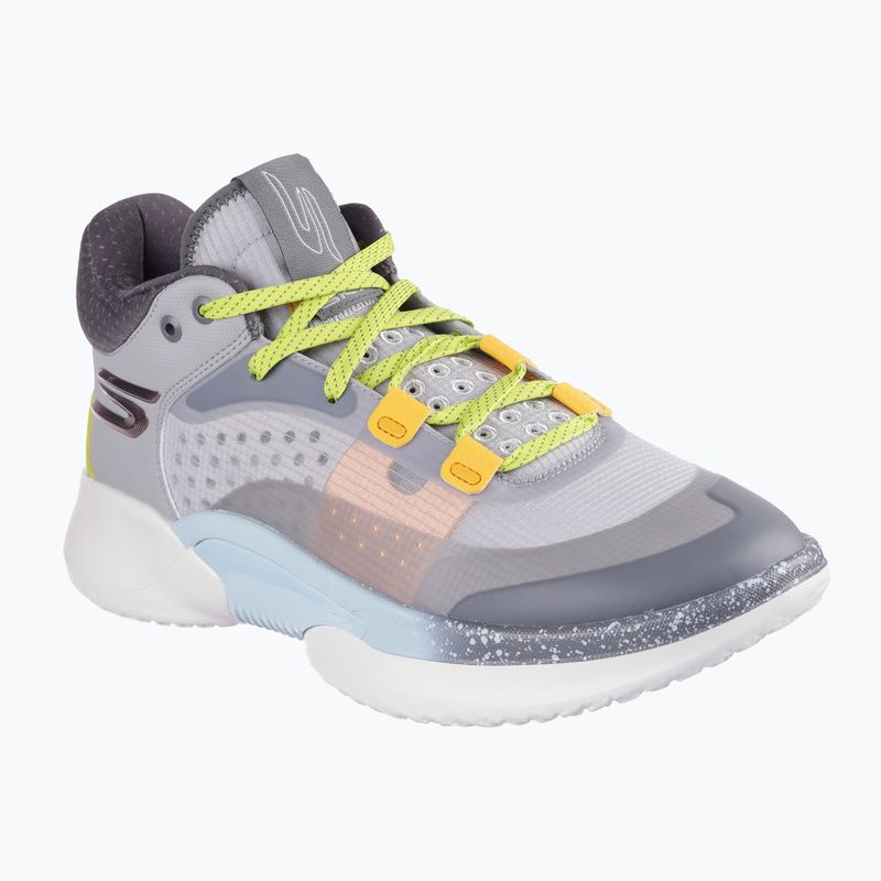 SKECHERS SKX Resagrip scarpe da basket uomo grigio/giallo 8