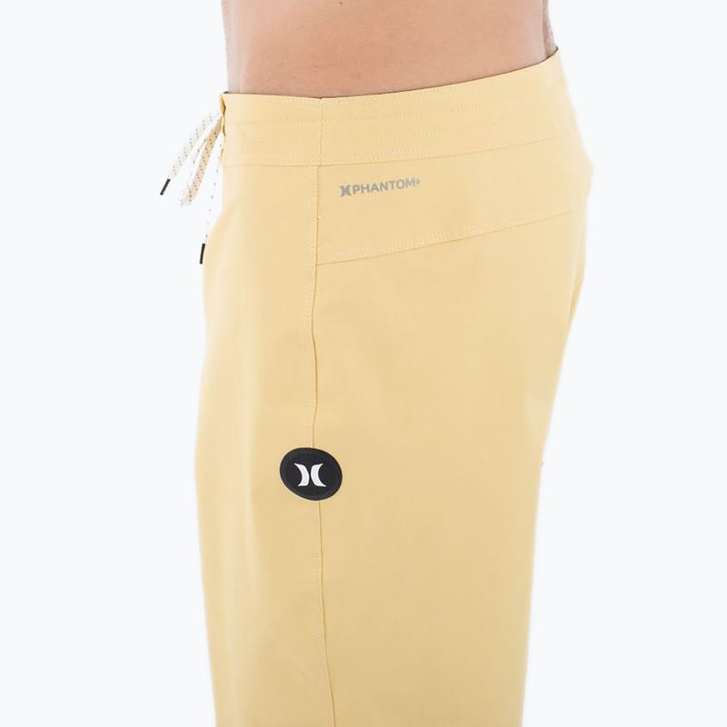 Pantaloncini da bagno Hurley Phantom Block Party Renegade 18" dusty cheaddar da uomo 6
