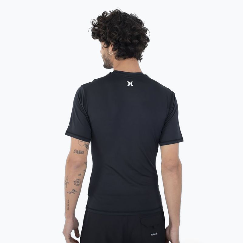 Maglietta Hurley O&O Quickdry Rashguard da uomo, nero 3