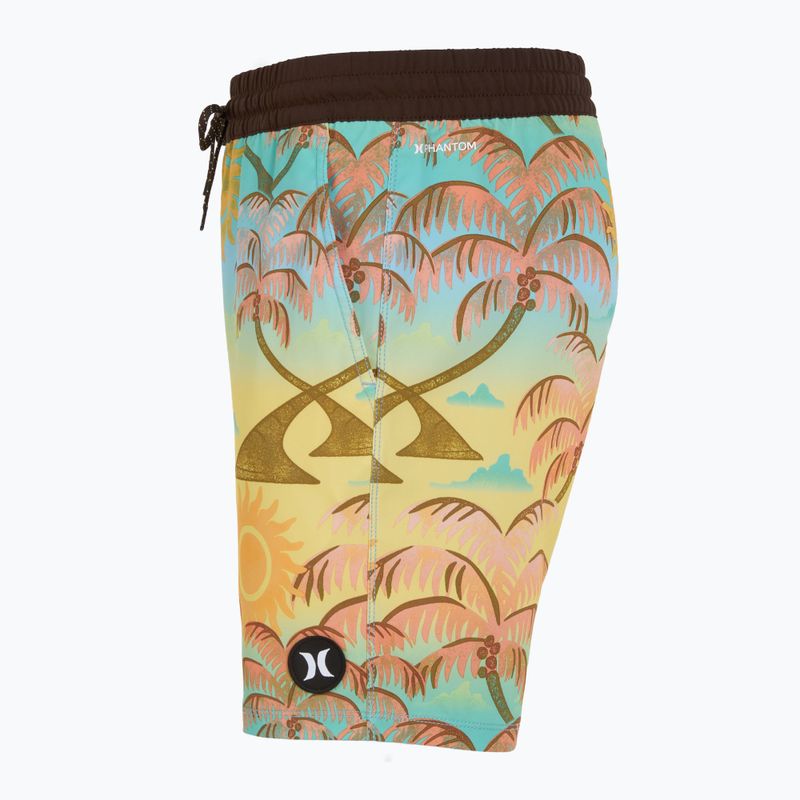 Pantaloncini da bagno Hurley Phantom Eco Block Party Volley 17" da uomo con ananas 3