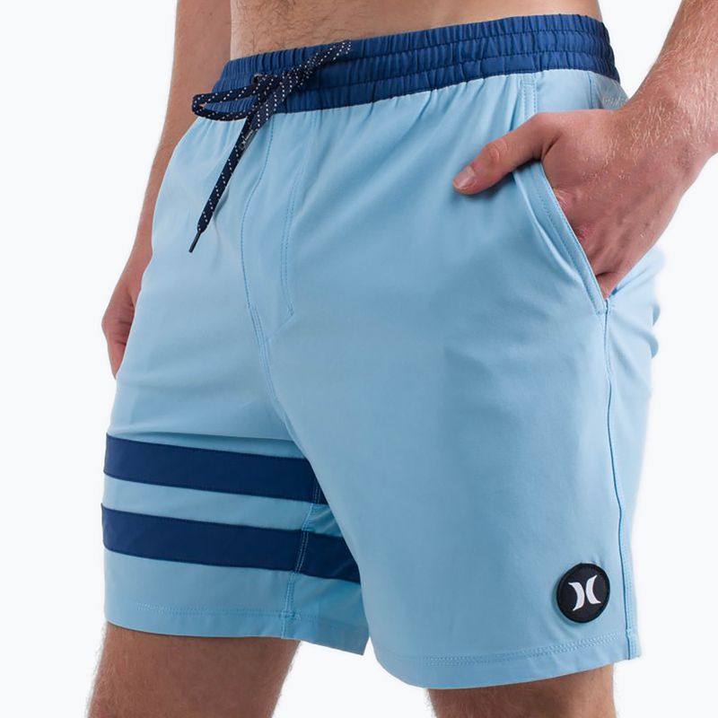 Pantaloncini da bagno Hurley Phantom Eco Block Party Volley 17" blu da sogno da uomo 4